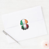 Italië - Ierse vlag - boomkorren Ronde Sticker (Envelop)