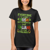Italië Ierse vlag Shamrock Ierland St Patricks Day T-shirt (Voorkant)