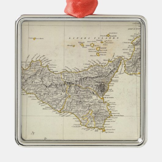 Italië III Metalen Ornament (Voorkant)