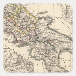 Italië III, Sicilia Vierkante Sticker