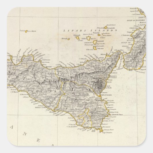 Italië III Vierkante Sticker (Voorkant)