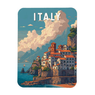 Italië Illustratie Reis Kunst Vintage Magneet