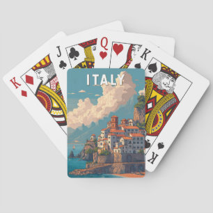 Italië Illustratie Reis Kunst Vintage Pokerkaarten