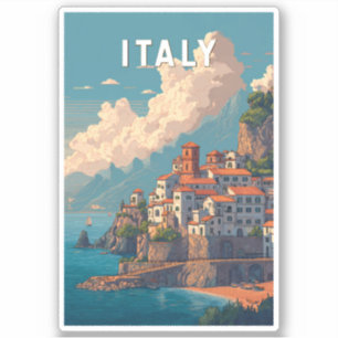 Italië Illustratie Reis Kunst Vintage Sticker