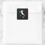 Italië in de Italiaanse kleuren Vierkante Sticker (Tas)