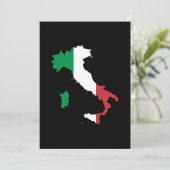 Italië in vlaggekleuren kaart (Staand voorkant)