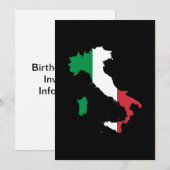 Italië in vlaggekleuren kaart (Voorkant / Achterkant)