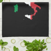 Italië in vlaggekleuren theedoek (Gevouwen)