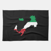 Italië in vlaggekleuren theedoek (Horizontaal)