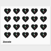 Italië in vlagkleuren hart sticker (Vel)