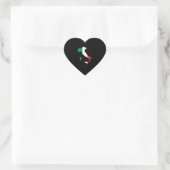 Italië in vlagkleuren hart sticker (Tas)