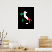 Italië in vlagkleuren poster (Keuken)