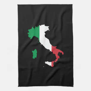 Italië in vlagkleuren theedoek