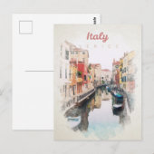 Italië in waterverf briefkaart (Voorkant / Achterkant)