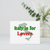 Italië is voor de liefhebbers briefkaart (Staand voorkant)
