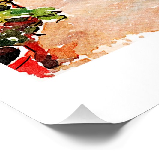 ** Italië Italia AP12 Street Plant Lines Poster (Hoek)