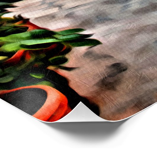 ** Italië Italia AP12 Street Planten Painting Post Perfect Poster (Hoek)