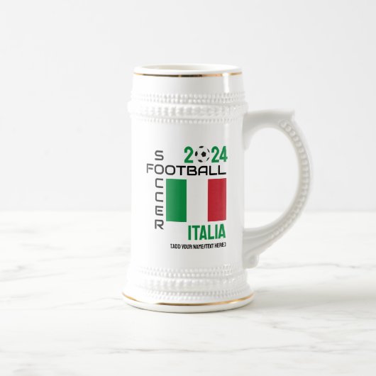 ITALIË ITALIA Football Aangepaste naam 2024 Elk ja Bierpul (Rechts)