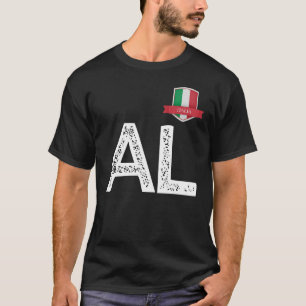 Italië Italia Human-Flag Letter A en L Italië Ital T-shirt