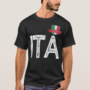 Italië Italia Human-Flag Letter I en T en A Italië T-shirt