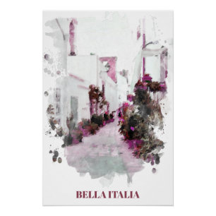 ** Italië Italia Planten Street AP12 Artistisch Po Perfect Poster