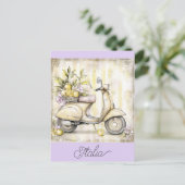 Italië Italia Vespa Scooter Reizen Briefkaart (Staand voorkant)