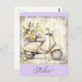 Italië Italia Vespa Scooter Reizen Briefkaart (Voorkant / Achterkant)