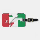 Italië Italiaans Bagagelabel van de vlag met leder (Voorkant horizontaal)