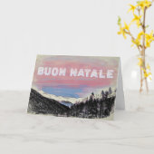 * Italië Italiaans Buon Natale Alpen Kerst Kaart (Gele Bloem)