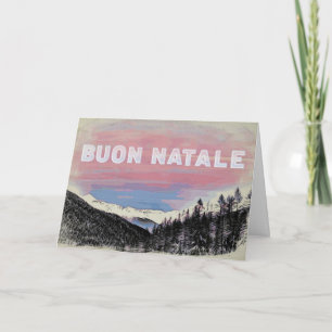 * Italië Italiaans Buon Natale Alpen Kerst Kaart
