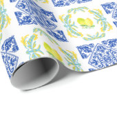 Italië Italiaans Citroen Bruidscadeau Bruiloft Cadeaupapier (Rol Hoek)