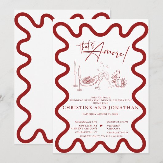 Italië | Italiaans eten | Repetitie diner Kaart (Voorkant / Achterkant)