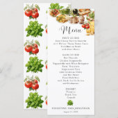 Italië | Italiaans eten | repetitie diner Menu (Voorkant / Achterkant)