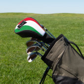 Italië Italiaans Initiaal met de vlag Red White Gr Golfheadcover (Insitu)