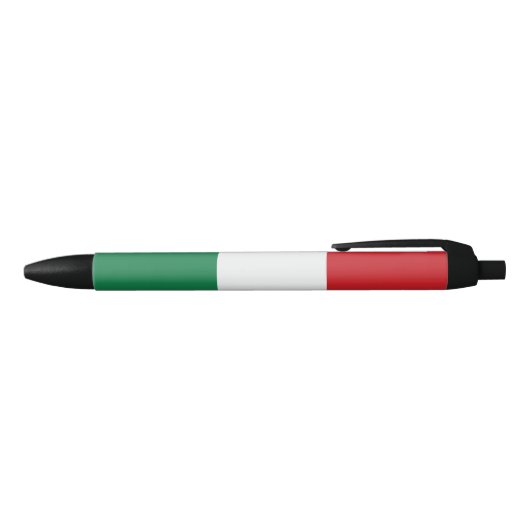 Italië : Italiaans Pride Patriotic Gift Zwarte Inkt Pen (Bovenkant)