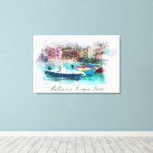 ** Italië Italiaans Taal Cinque Terre AP12 Art Canvas Afdruk (Insitu (Houten vloer))