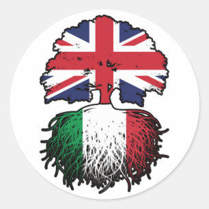 Italië Italiaans Verenigd Koninkrijk Verenigd Koni Ronde Sticker