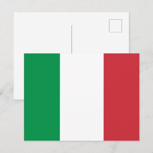 Italië (Italiaans) Vlag Briefkaart (Voorkant / Achterkant)