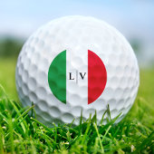 Italië Italiaans Vlag Rood Wit Groen Naam Initiale Golfballen
