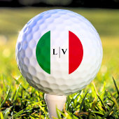 Italië Italiaans Vlag Rood Wit Groen Naam Initiale Golfballen