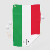 Italië Italiaans Vlag Rood Wit Groen Naam Initiale Golfhanddoek (Insitu)