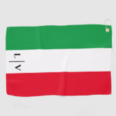 Italië Italiaans Vlag Rood Wit Groen Naam Initiale Golfhanddoek (Horizontaal)