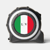 Italië Italiaans Vlag Rood Wit Groen Naam Initiale Rolmaat (Voorkant)