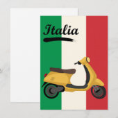 Italië  Italiaans Vlag Vespa Scooter Reizen (Voorkant / Achterkant)