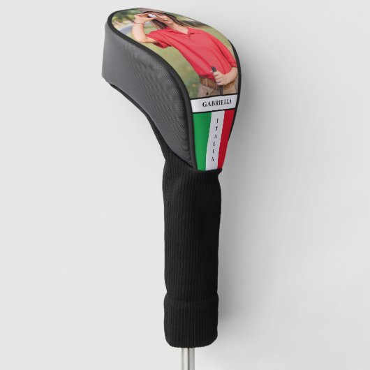 Italië Italiaans Vlaggennaam Foto Afbeelding Golfheadcover (Schuin)
