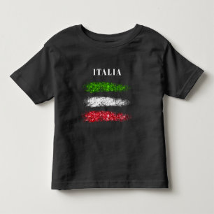 *~* ITALIË ITALIAANSE Abstracte vlag Toddler Kinder Shirts