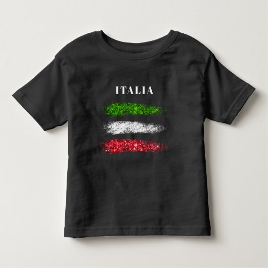 *~* ITALIË ITALIAANSE Abstracte vlag Toddler Kinder Shirts (Voorkant)