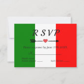 Italië Italiaanse bruiloft RSVP (Voorkant)
