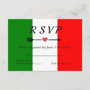 Italië Italiaanse bruiloft RSVP Kaartje