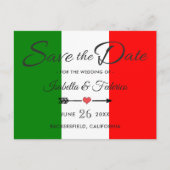 Italië Italiaanse bruiloft Save the Date Aankondigingskaart (Voorkant)